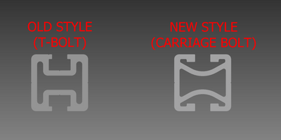 [Old Style] Adjustable Cleat Set with "T" Bolt Hardware (MyGlassTruck)