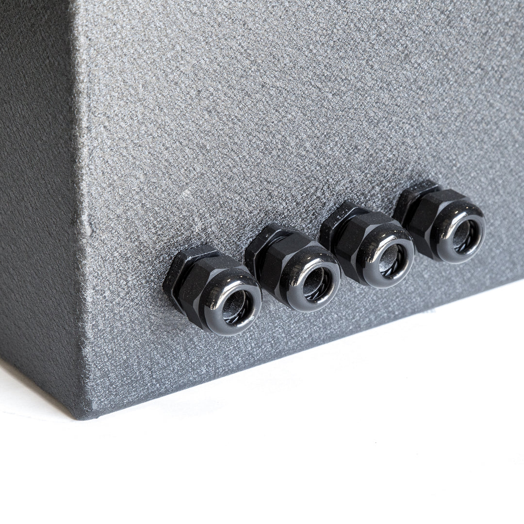 Trailer lift lower toolbox assembly w/ light