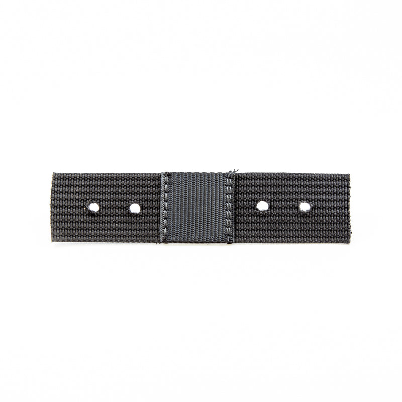 Black Roller Webbing, 8in x 2in (holes punched & double layered)